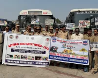 నాగోల్ బండ్లగూడ ఆర్టీసీ డిపోలో రోడ్డు భద్రత వారోత్సవాల అవగాహన కార్యక్రమం